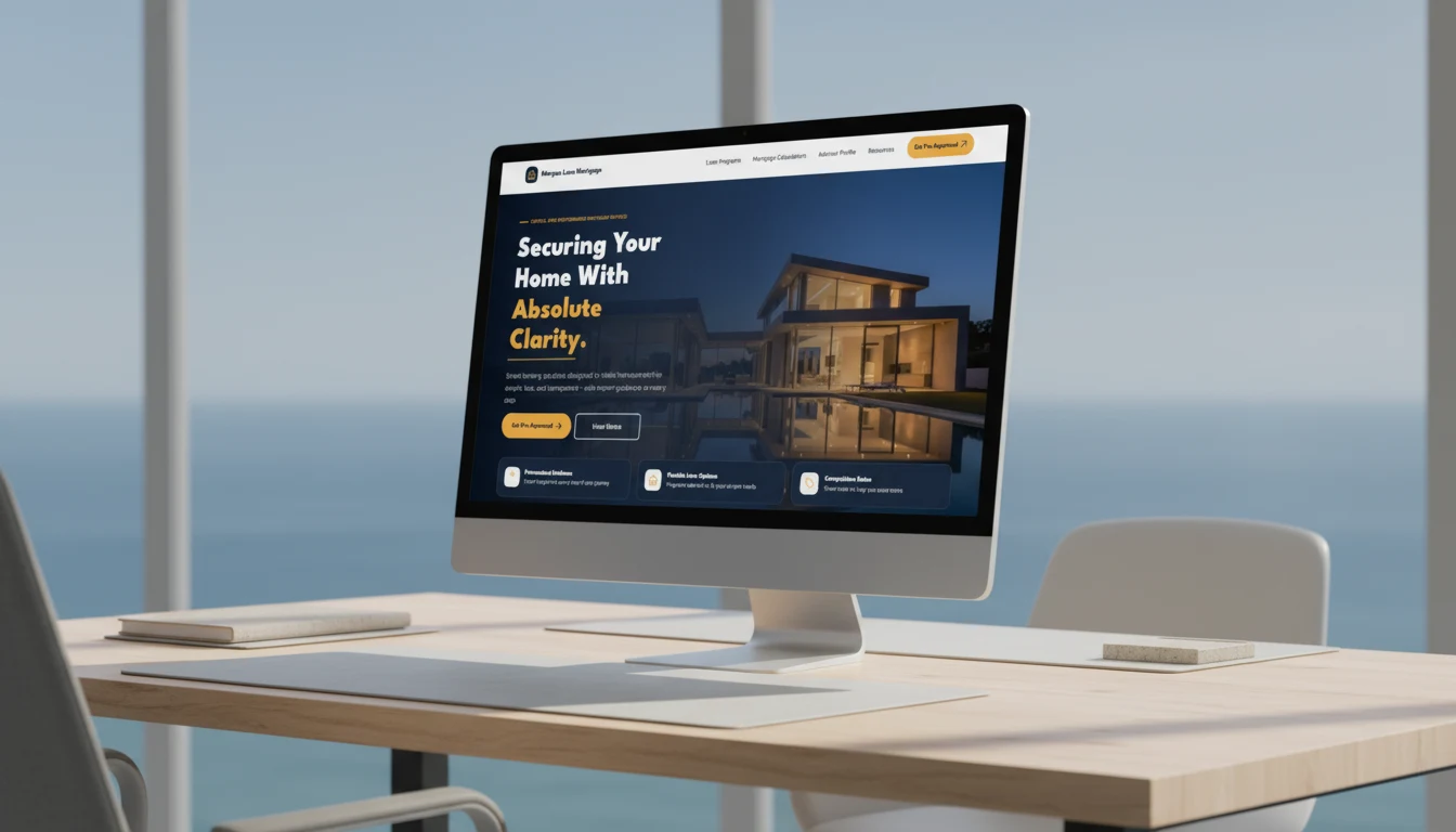 Beacon loan officer website template preview with sample content
