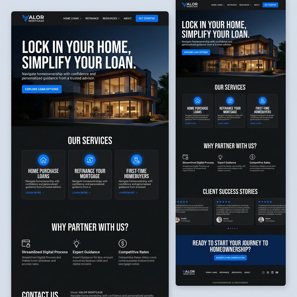 Bold Dark website template preview