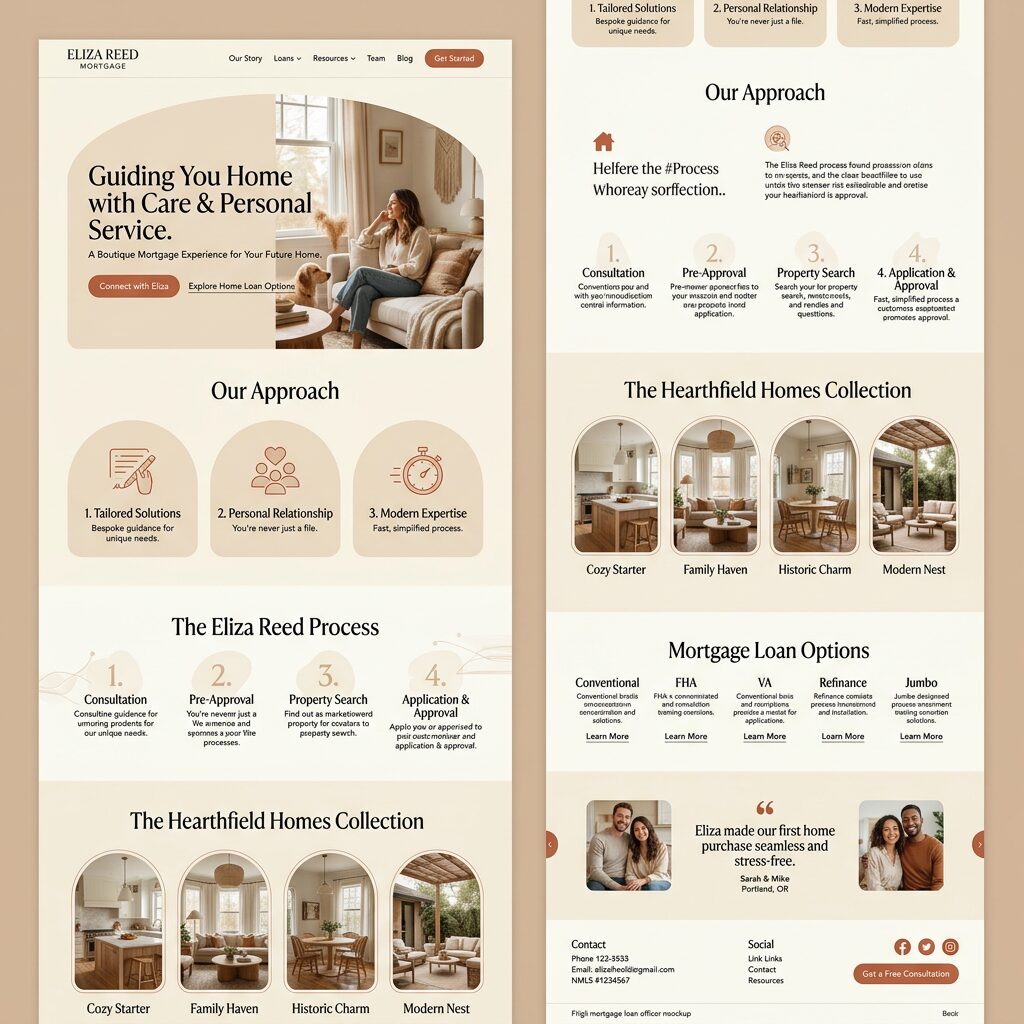 Boutique Warm website template preview