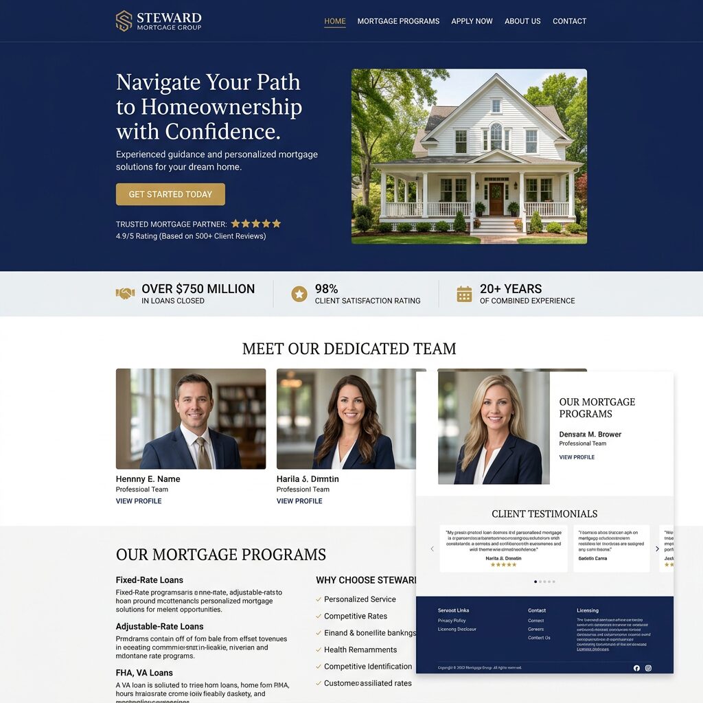 Classic Trust website template preview