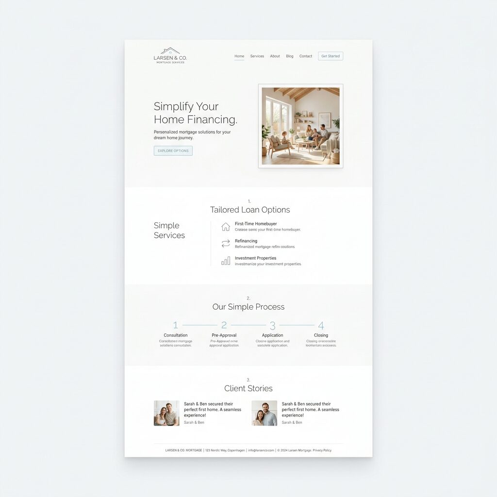 Minimal Light website template preview