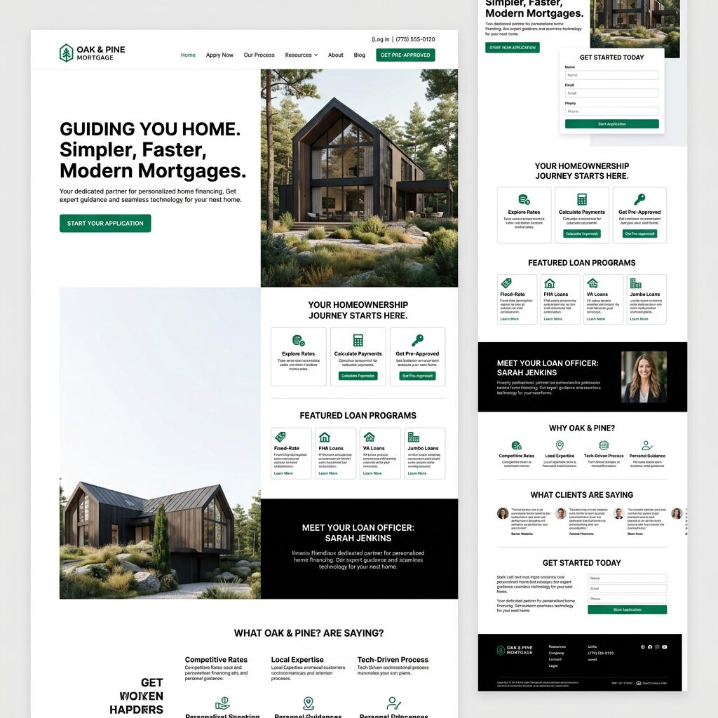 Modern Split website template preview